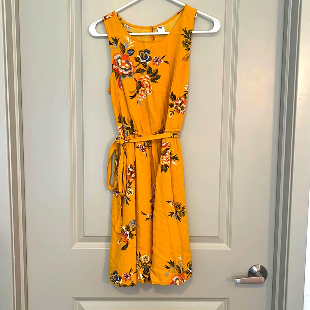 Yellow floral dress